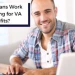 veteran working at desk