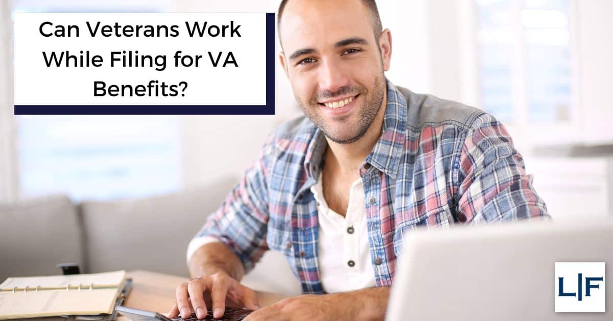 veteran working at desk