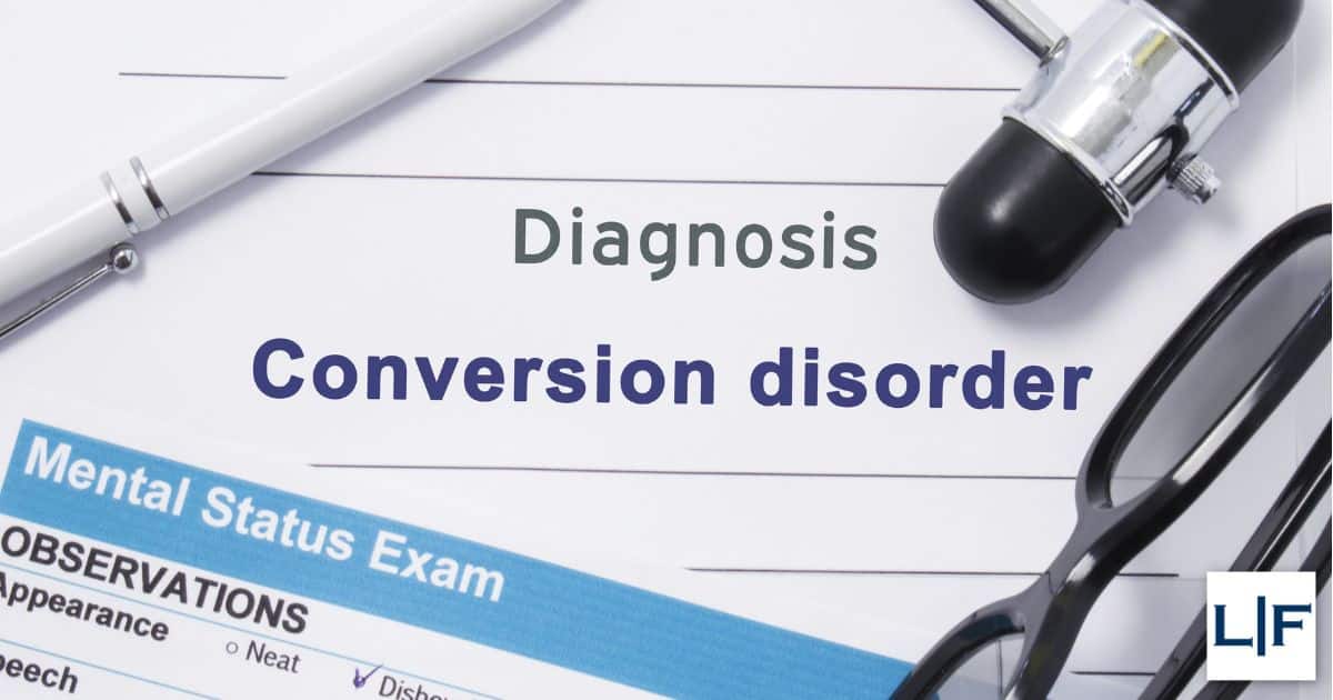 conversion disorder diagnosis written on paper