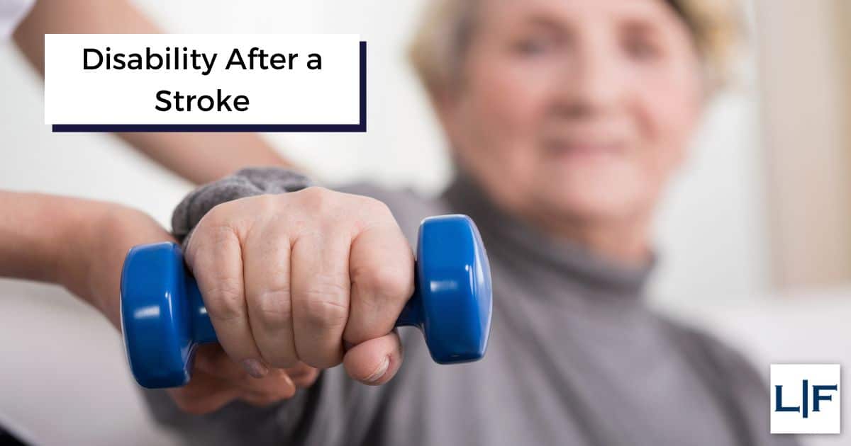 disabled woman with a stroke