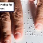 disability benefits for blindness on top of hands reading braille