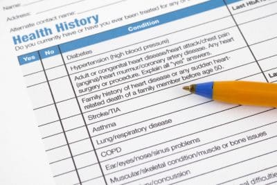 listing of medical conditions