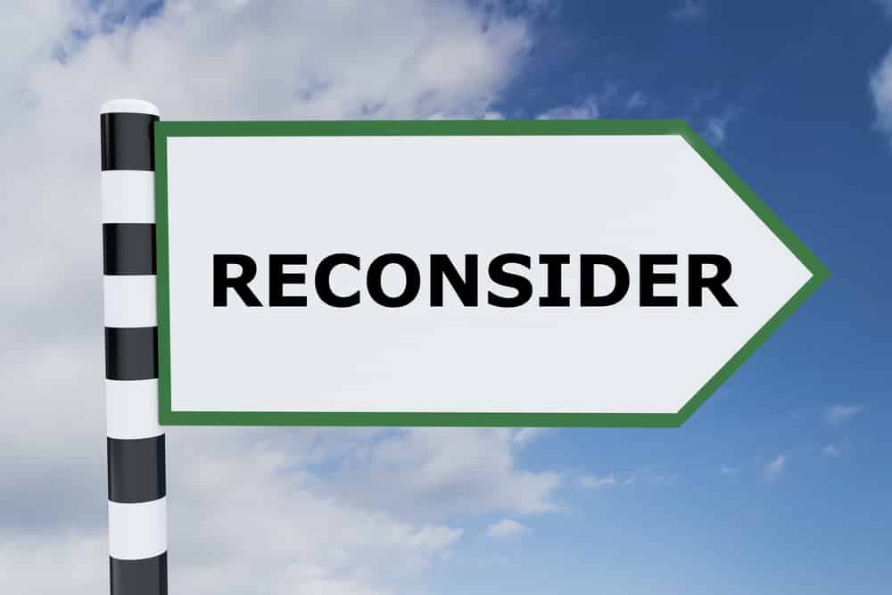 request for reconsideration