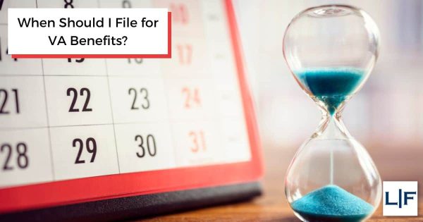 When should i file for va benefits title over calendar with timer